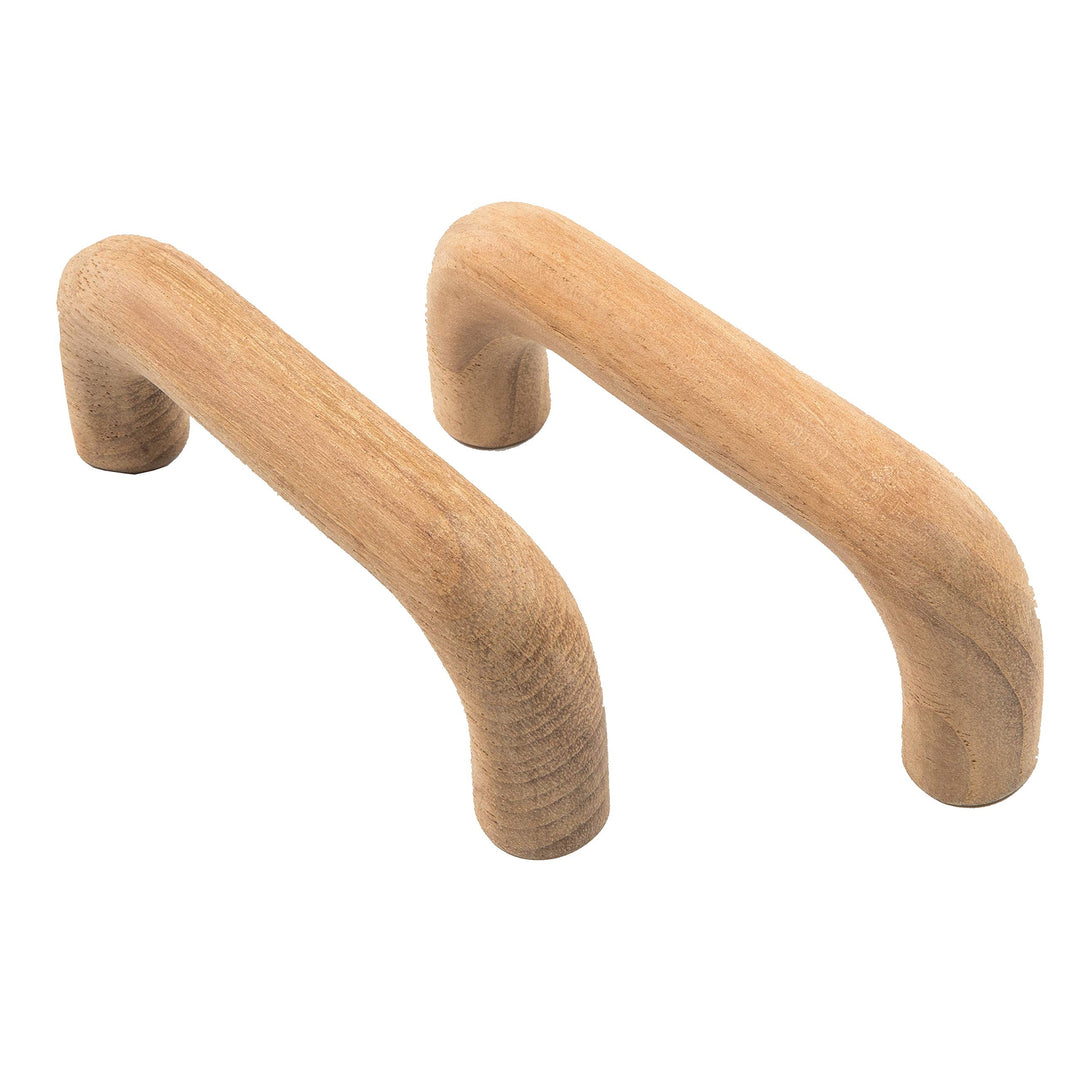 Teak Handle Drawer Pull Brown Traditional Wood Natural Finish - Diamond Home USA