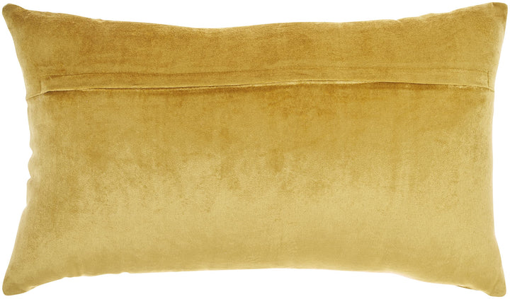 Mina Victory Sofia Beaded Stripes Gold 12" x 21" Throw Pillow - Diamond Home USA