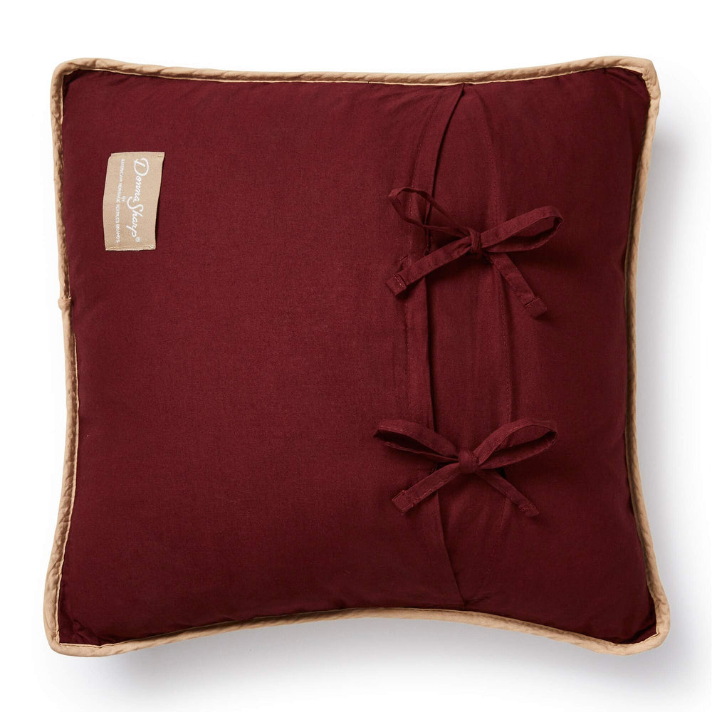 Pine Lodge Branch Decorative Pillow Multi Color Patchwork Cabin Cotton Removable - Diamond Home USA