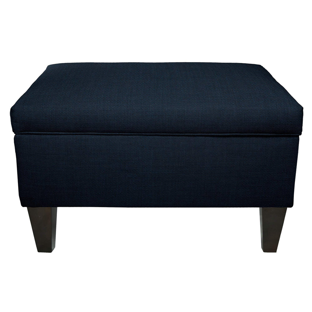 MJL Furniture Brooklyn wson-7 Upholstered Square-Legged Box Storage Ottoman Denim
