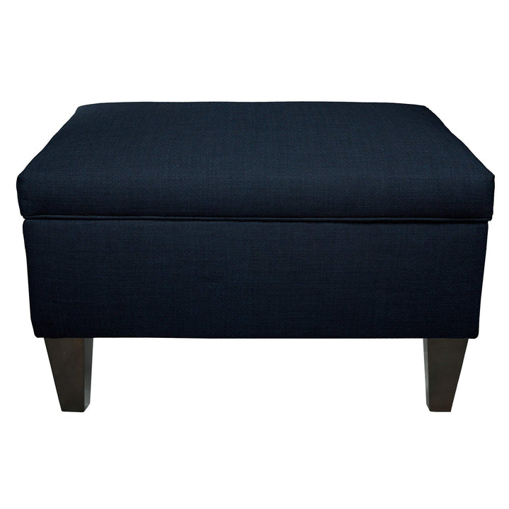 MJL Furniture Brooklyn wson-7 Upholstered Square-Legged Box Storage Ottoman Denim