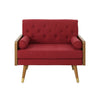 Christopher Knight Home Greta Mid Century Modern Fabric Club Chair Red Dark