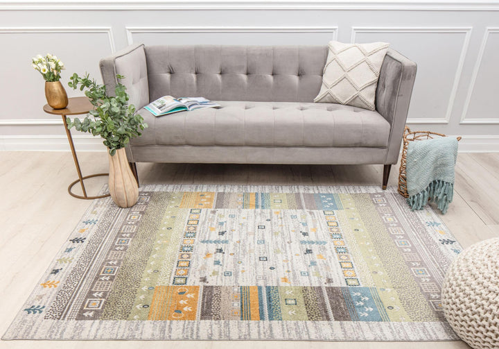 Rugs America Jaelyn JD55A Pine Bayou Tribal Bohemian Gray Area Rug 8'0"X10'0" - Diamond Home USA