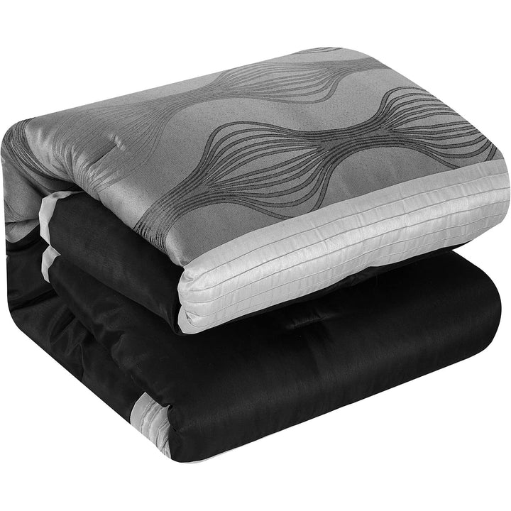 7 Piece n Color Geometric Comforter Cal California Set