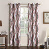 No. 918 Intersect Ogee Print Semi-Sheer Grommet Curtain Panel 48" w x 63" l - Nickel