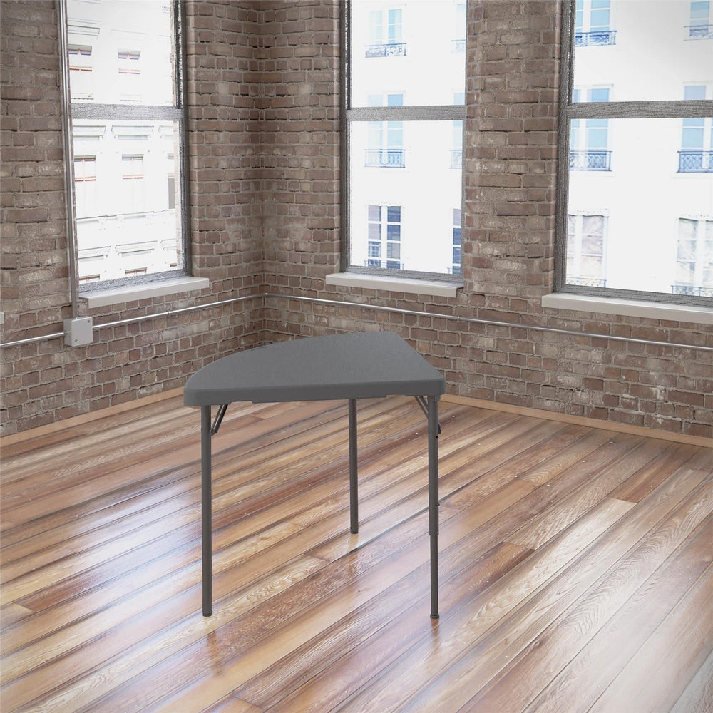Classic Corner Commercial Blow Folding Table (2-Pack) Grey Transitional - Diamond Home USA