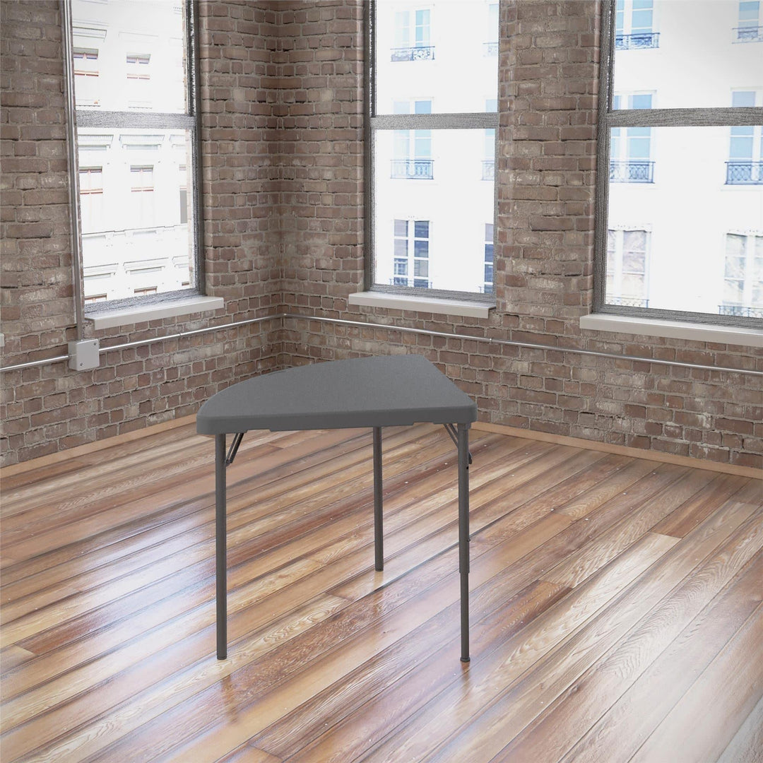 Classic Corner Commercial Blow Folding Table (2-Pack) Grey Transitional - Diamond Home USA