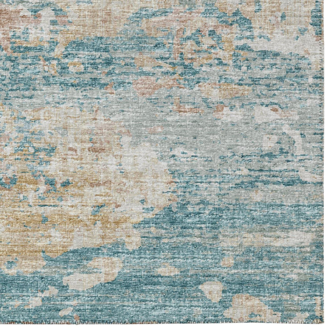 Addison Rugs Indoor/Outdoor Accord AAC34 Teal Washable 3' x 5' Indoor Outdoor - Diamond Home USA