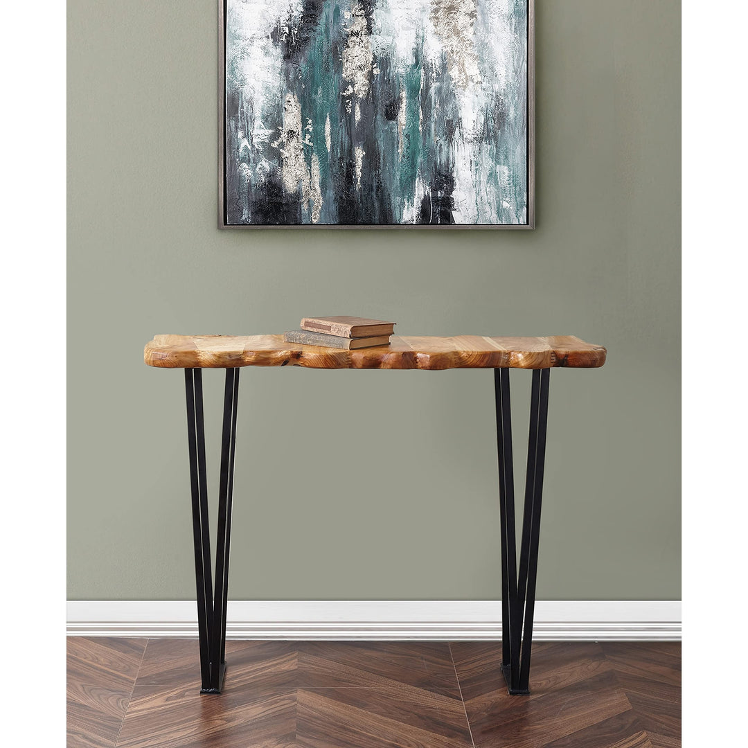 Cedar Wood Console Table 43.5''x13.8''x33.5''h Natural Cabin Lodge Specialty