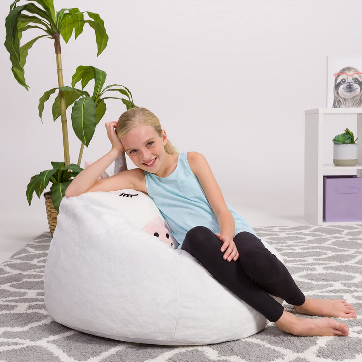 Posh Creations Cute Soft and Comfy Bean Bag Chair for Kids Animal - Dinosaur