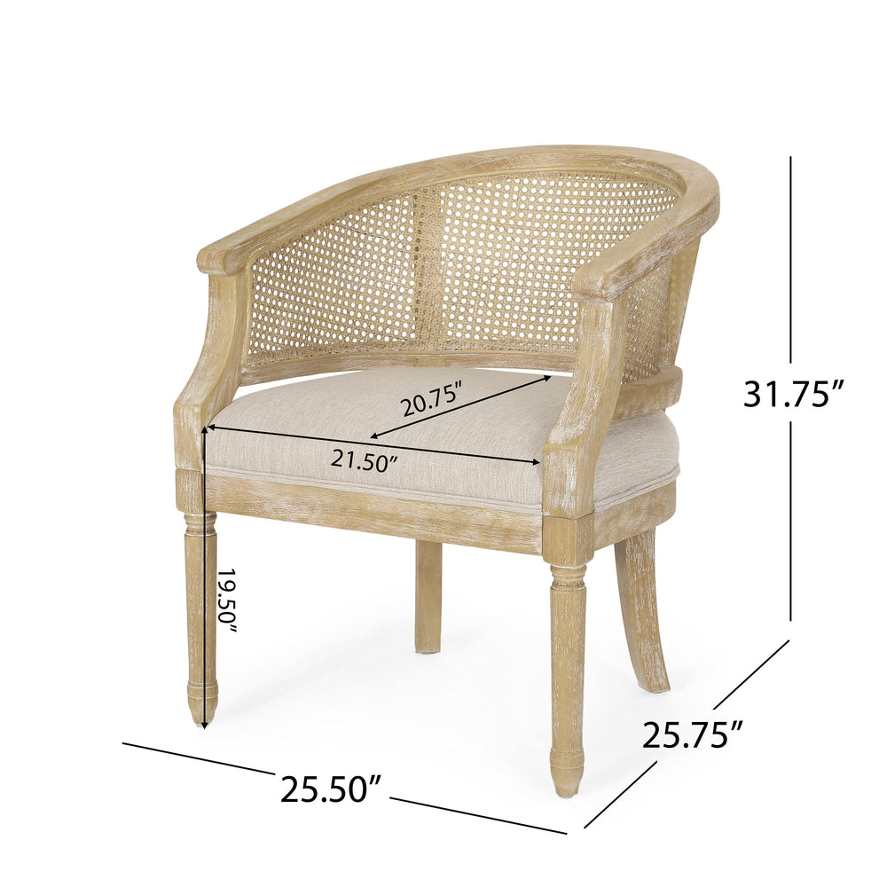 Christopher Knight Home Steinaker Accent Chair Beige + Natural - Diamond Home USA