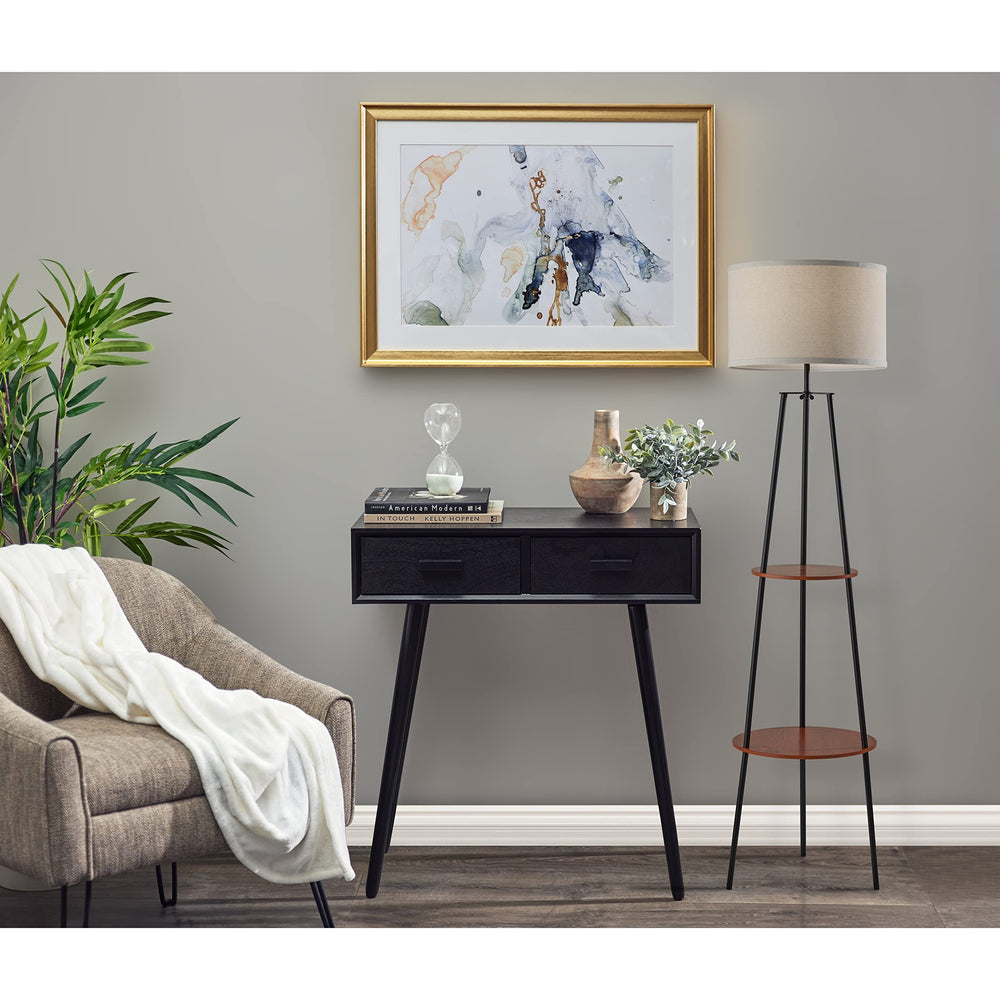 Shelf Floor Lamp Black Mid-Century Modern Contemporary Transitional Energy - Diamond Home USA
