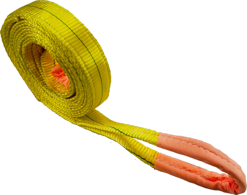 Everest C1132-2" x 6' Yellow Flat Sling Eye to Eye Lifting Sling 2PLY 1 Pack - Diamond Home USA