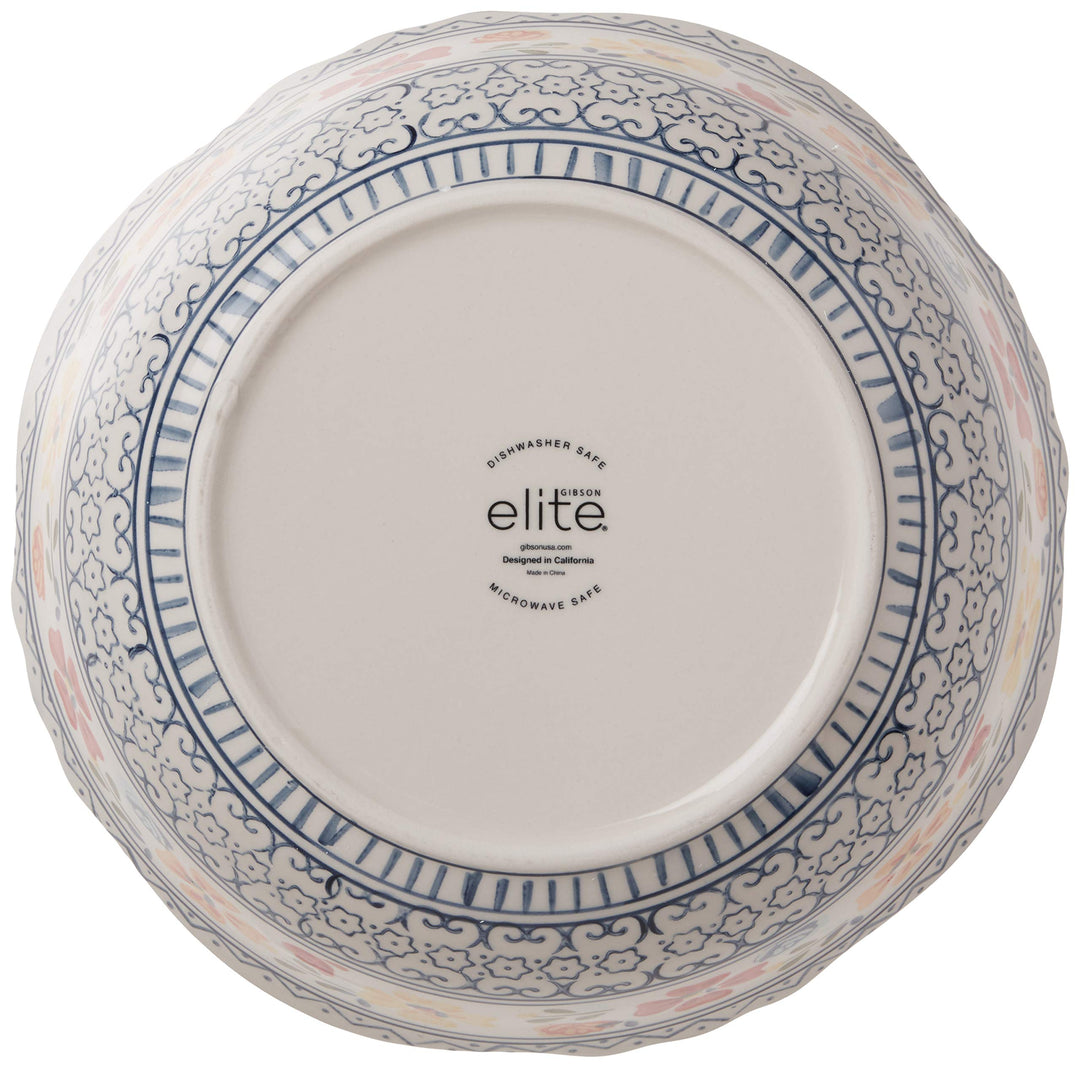 Gibson Elite Hand-Painted Dinnerware Set 2-Piece Serving Bowls Luxembourg - Diamond Home USA