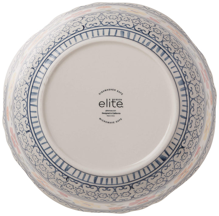 Gibson Elite Hand-Painted Dinnerware Set 2-Piece Serving Bowls Luxembourg - Diamond Home USA