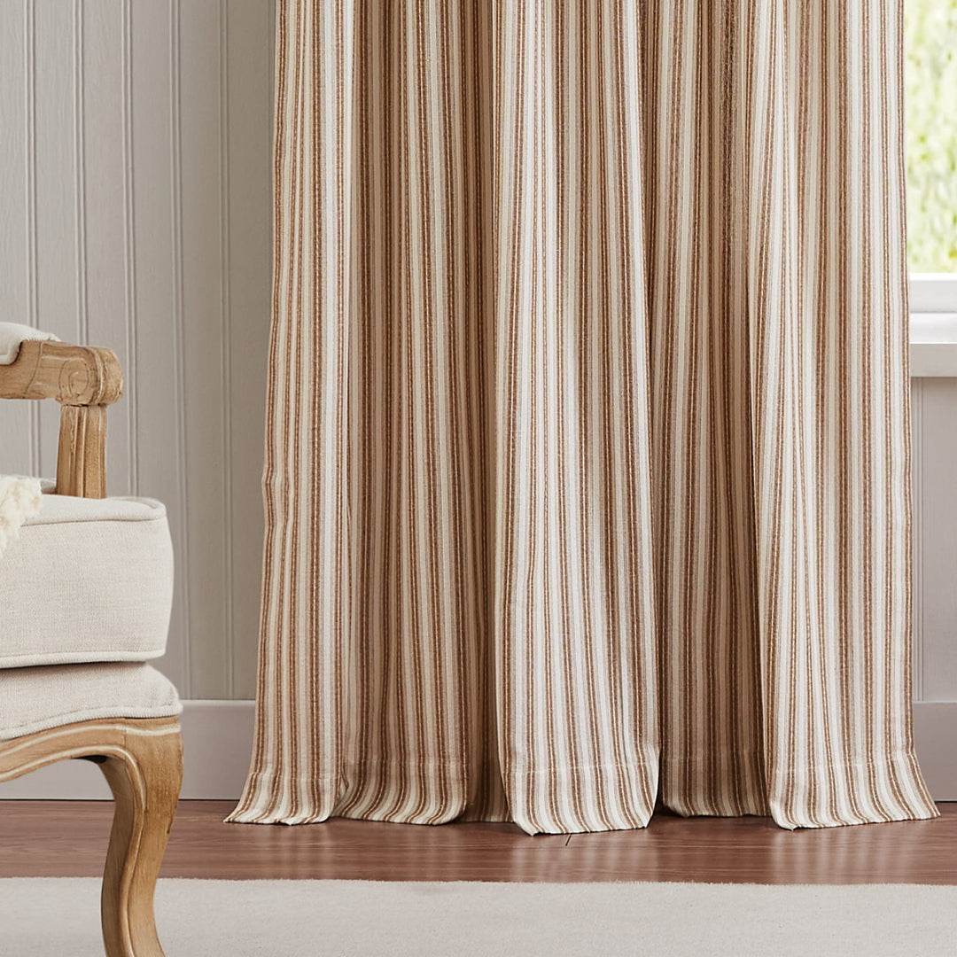 G.H. Bass & Co. Striped Curtains - Peak Stripe - 2 Panels 50 x 95 Inches - Light - Diamond Home USA