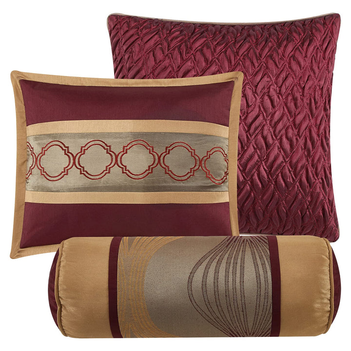 7 Piece n Color Geometric Comforter Cal California Set
