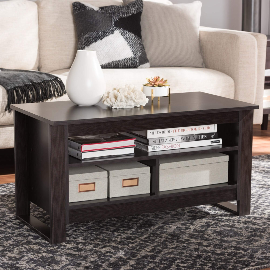 Baxton Studio Contemporary Dark Brown Coffee Table by - Diamond Home USA
