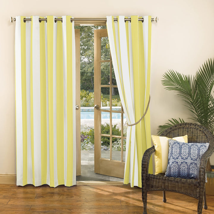 Sun Zero Valencia Cabana Stripe Indoor/ Outdoor Curtain Panel