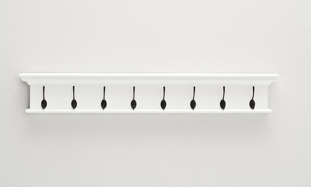 NovaSolo Halifax 8-Hook Coat Rack White - Diamond Home USA