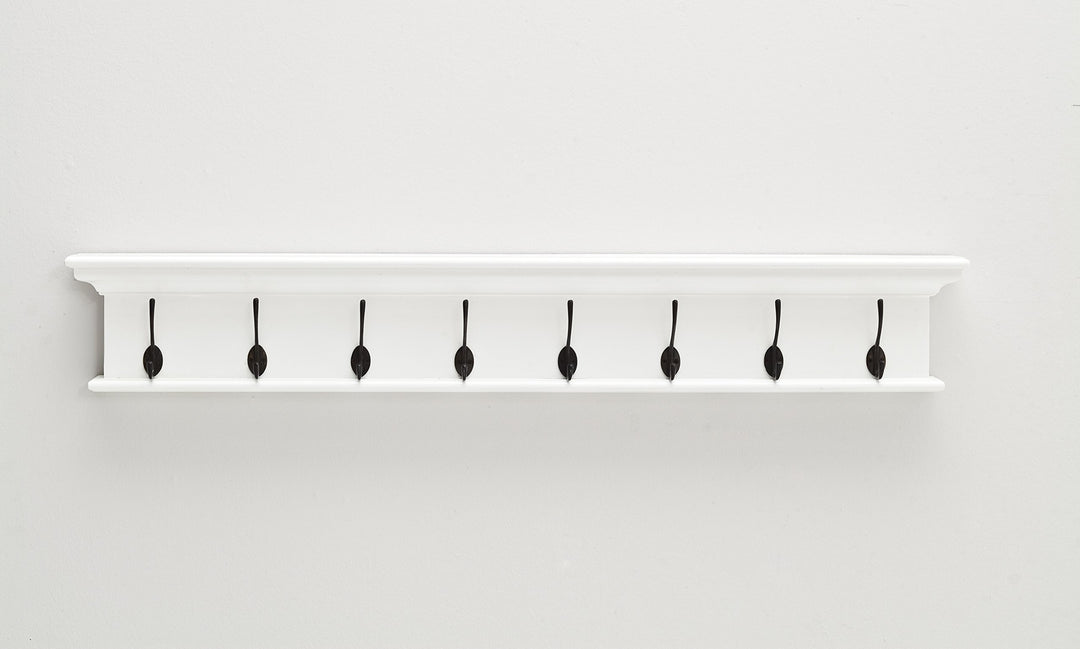 NovaSolo Halifax 8-Hook Coat Rack White - Diamond Home USA