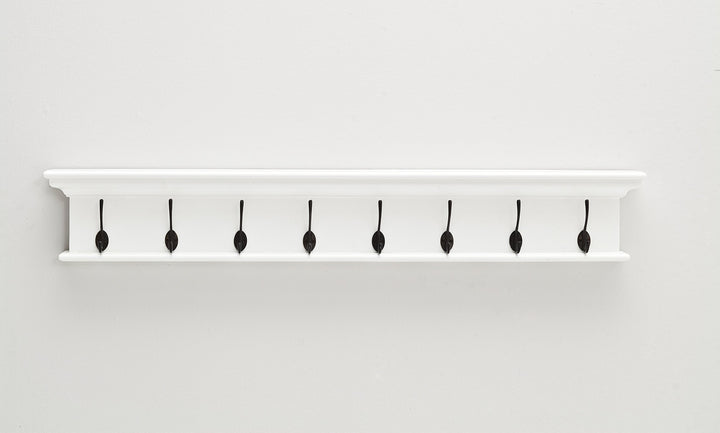 NovaSolo Halifax 8-Hook Coat Rack White - Diamond Home USA