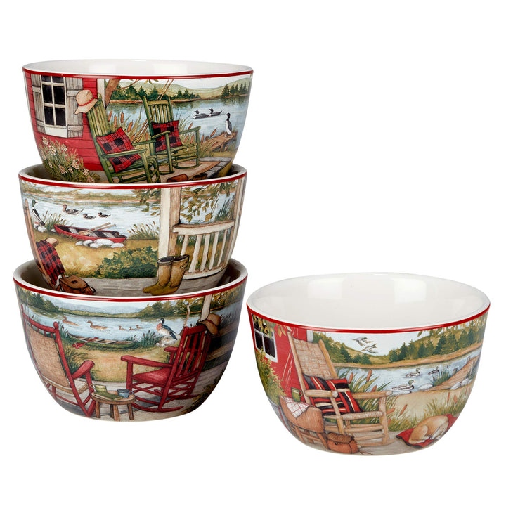 Certified International Lake Retreat 16 pc Dinnerware Set Service for 4. - Diamond Home USA