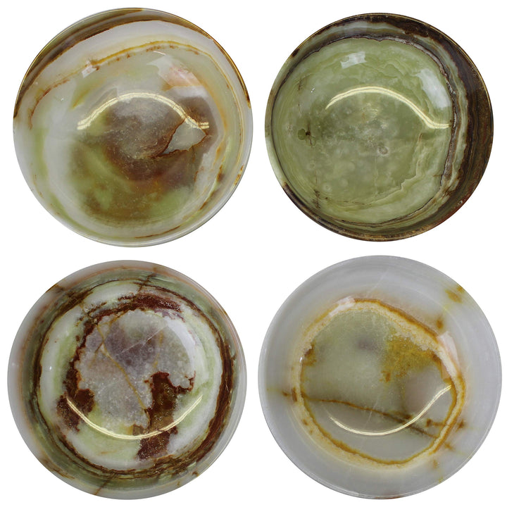 Decorative Handcrafted 6" Onyx Bowl (Set Of 4) Multi Color Marble Handmade - Diamond Home USA