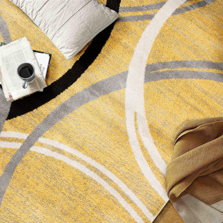 Rugshop Contemporary Abstract Circles Design Area Rug