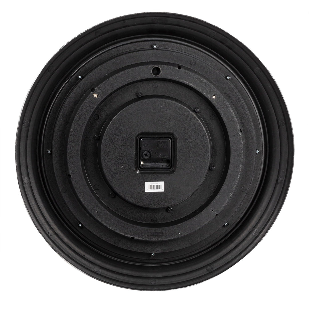 Round Wall Clock 20 Inches Silver Plastic - Diamond Home USA