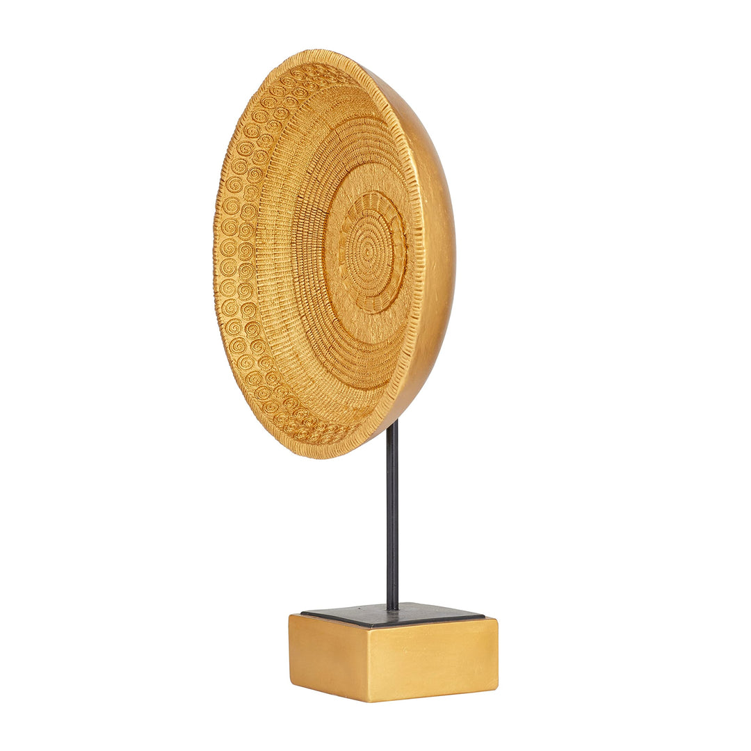 Gold Polystone Glam Sculpture 20 X 13 6 Abstract Polyresin - Diamond Home USA