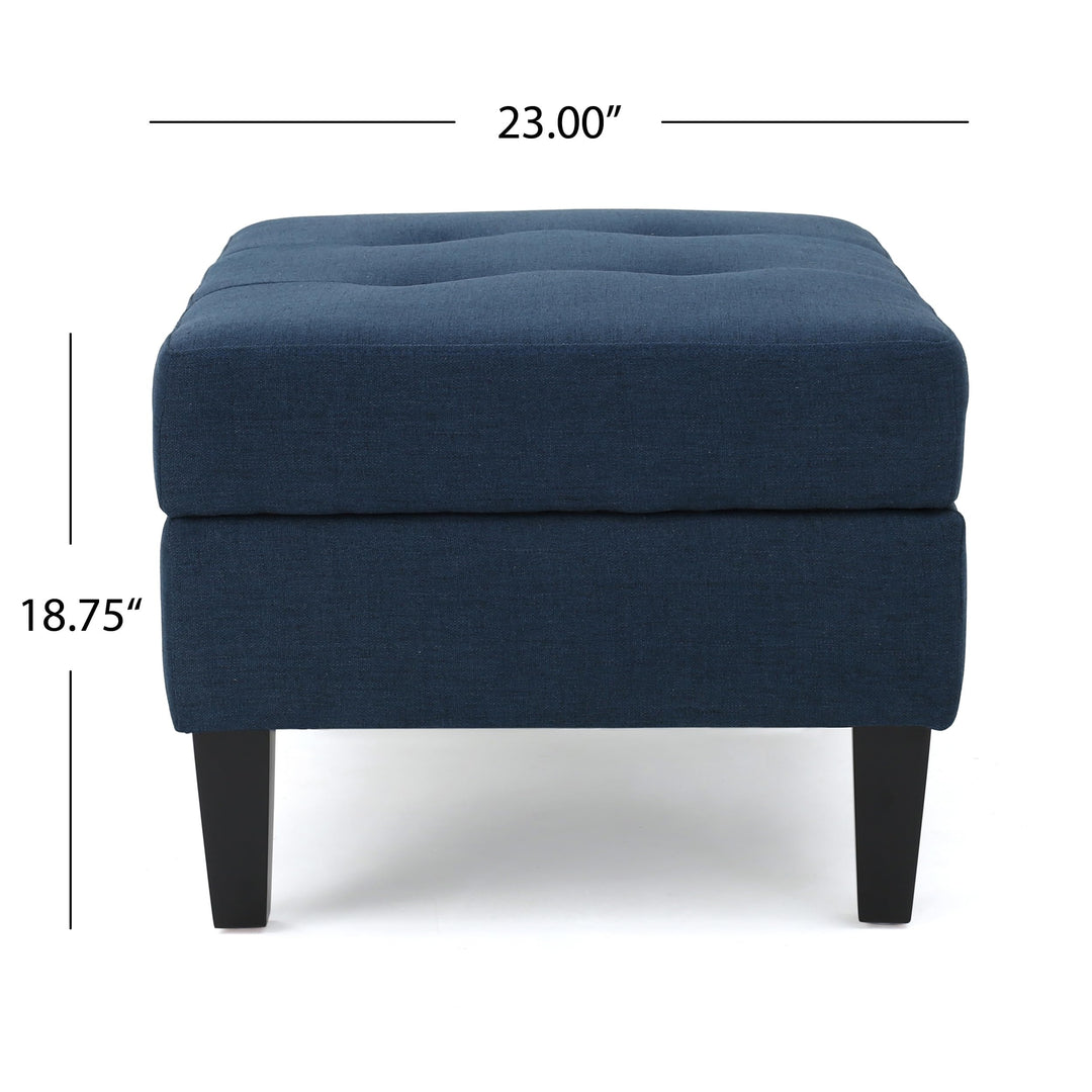 Christopher Knight Home Zahra Fabric Storage Ottoman Dark