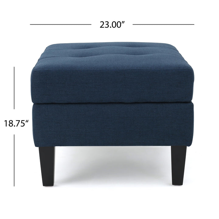 Christopher Knight Home Zahra Fabric Storage Ottoman Dark
