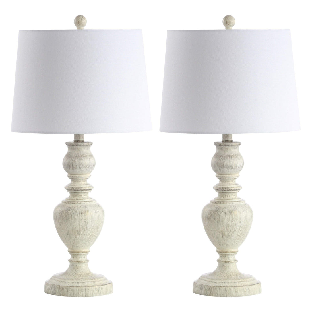 Lighting 28-inch White Led Table Lamp (Set of 2) - 14"x14"x27.5" Brown - Diamond Home USA