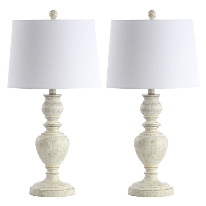 Lighting 28-inch White Led Table Lamp (Set of 2) - 14"x14"x27.5" Brown - Diamond Home USA