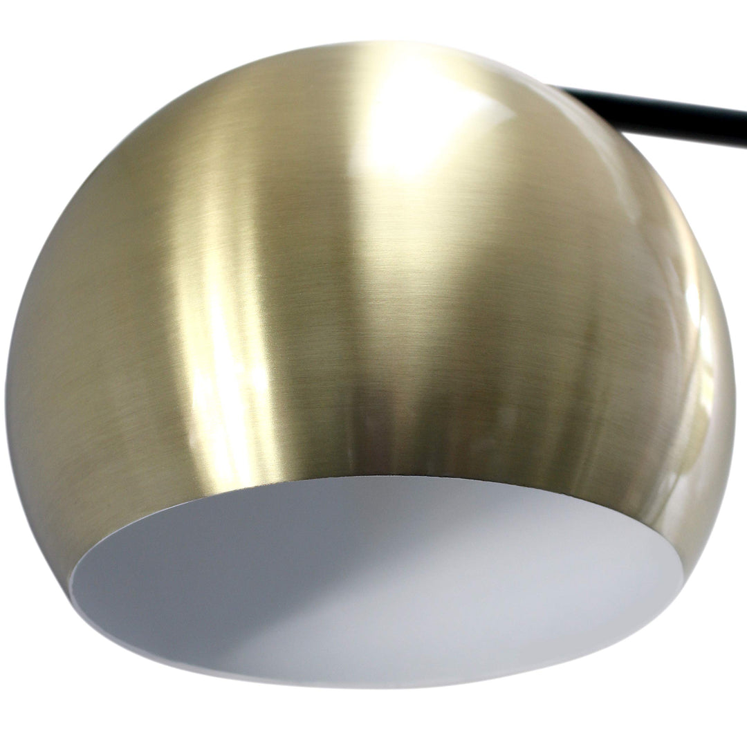 Lalia Home Studio Loft 59-inch Antique Brass/Matte Black Floor Lamp with Dome - Diamond Home USA