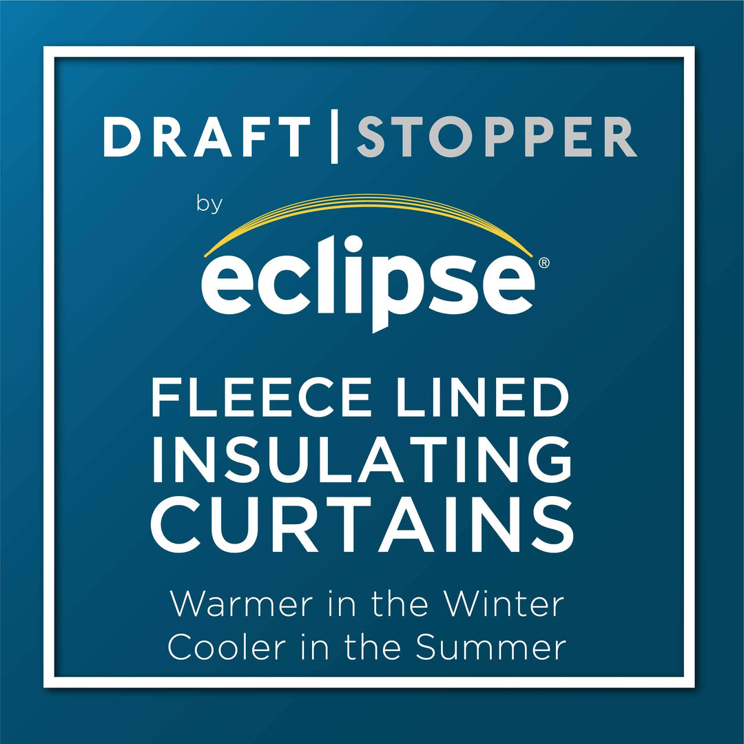 ECLIPSE DraftStopper Room Darkening Curtains for Bedroom - Summit Solid 40" x - Diamond Home USA