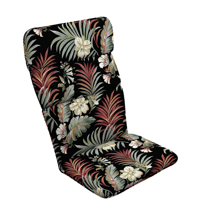 Arden Selections Outdoor Adirondack or Rocking Chair Cushion 20 x 17 1 Count - Black Simone Tropical