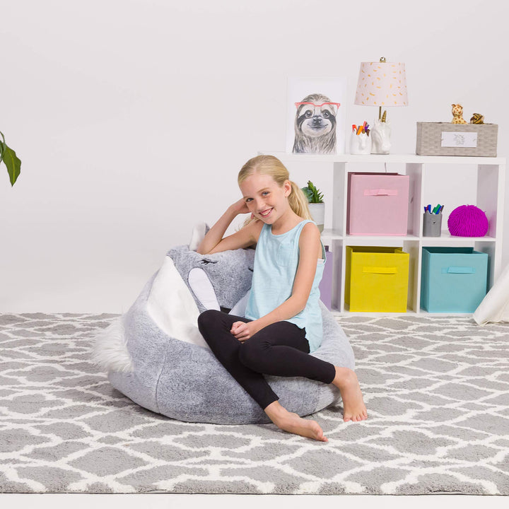 Posh Creations Cute Soft and Comfy Bean Bag Chair for Kids Animal - Dinosaur