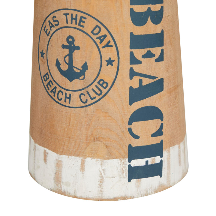 Brown Wood Nautical Buoy Sculpture (Set of 2) S/2 6" w 11" h - Diamond Home USA