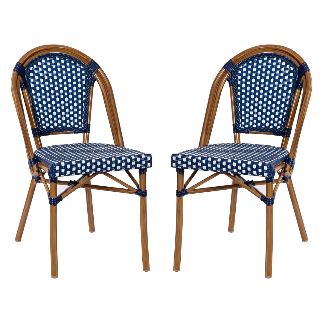 Taylor & Logan Nadia Indoor/Outdoor Stackable French Bistro Chairs in