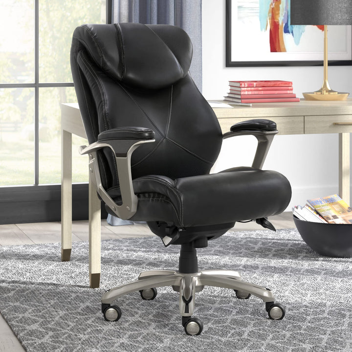 La-Z-Boy Cantania Executive Chair with AIR Lumbar Technology and Memory Foam Black - Diamond Home USA