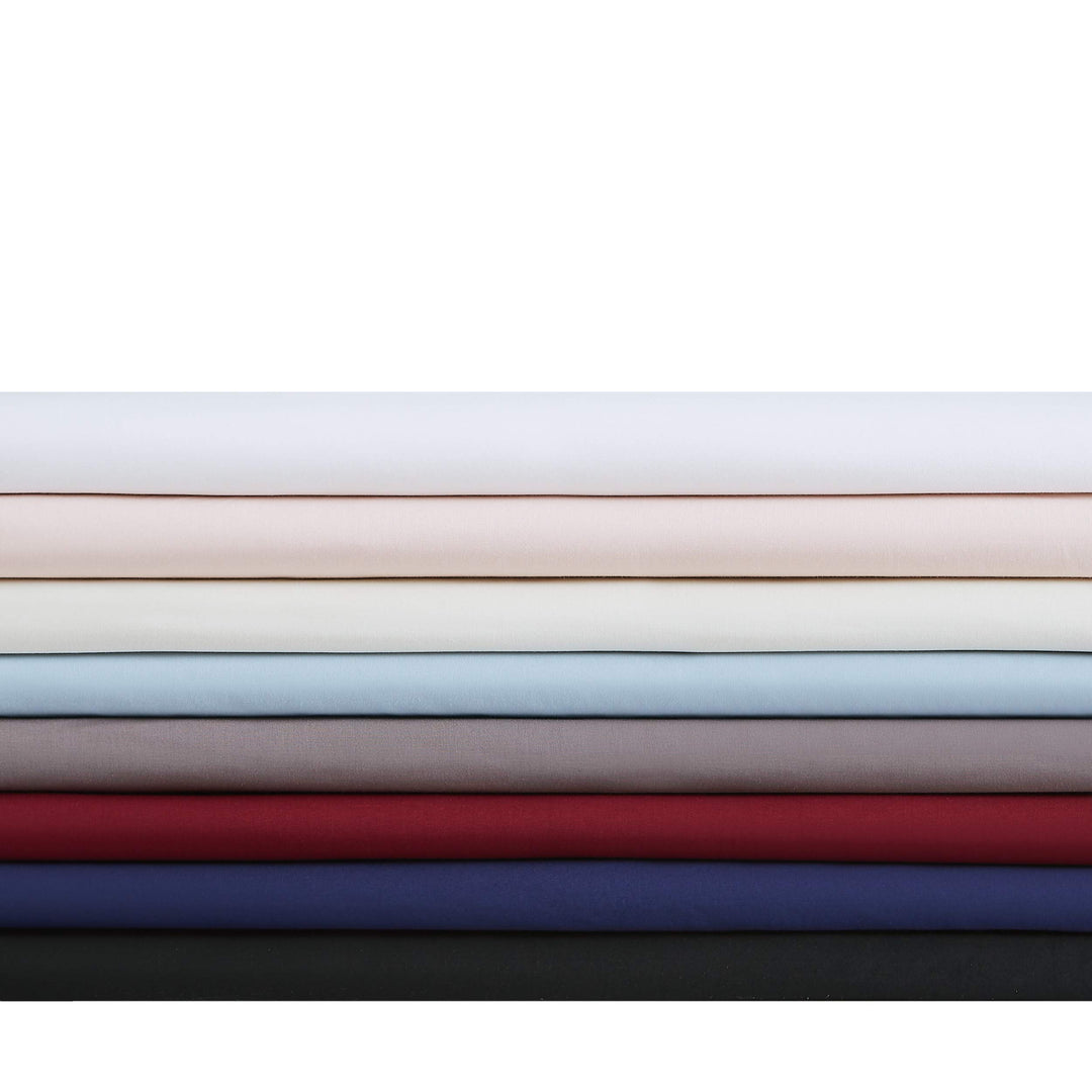 Brooklyn Loom Solid Cotton Percale Sheet Set King Navy - Diamond Home USA