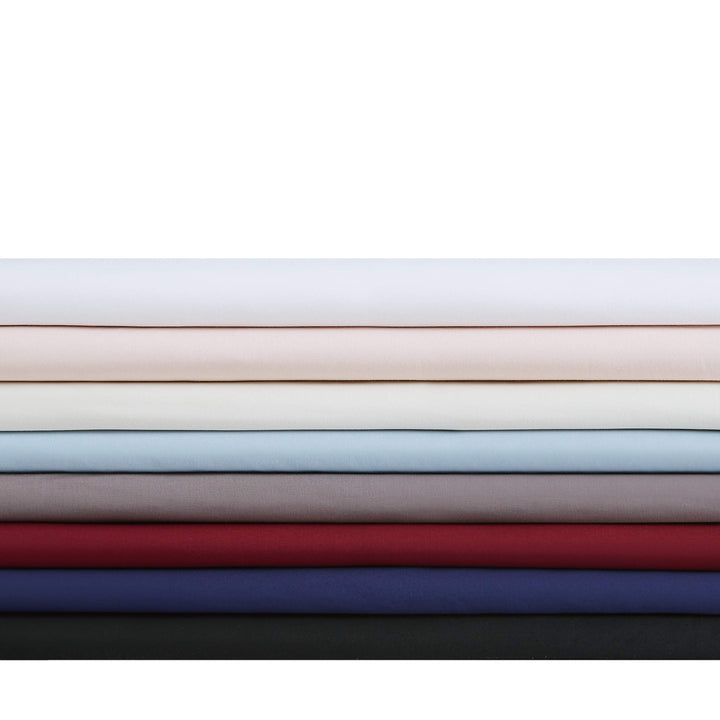 Brooklyn Loom Solid Cotton Percale Sheet Set King Navy - Diamond Home USA