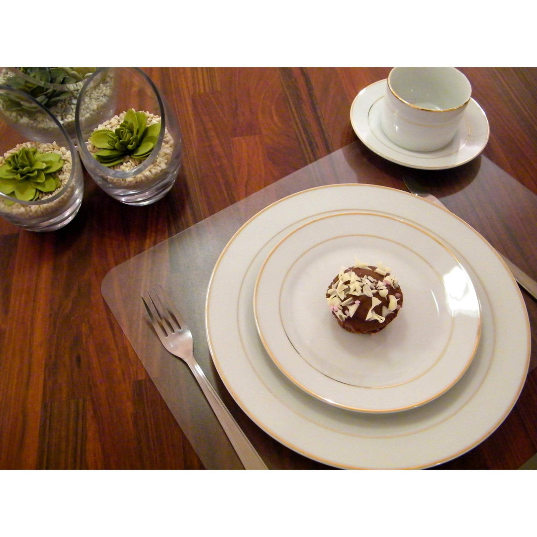 Place Mats Pack of 4 tangular Size 12" X 18" 1' 1'6" Clear Casual Classic - Diamond Home USA