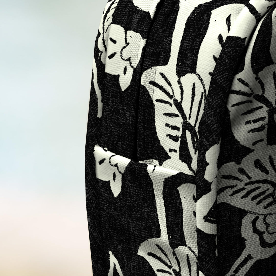 Arden Selections ProFoam Essentials Performance Outdoor Chaise Lounge Cushion 46 Ashland Black Jacobean - Diamond Home USA