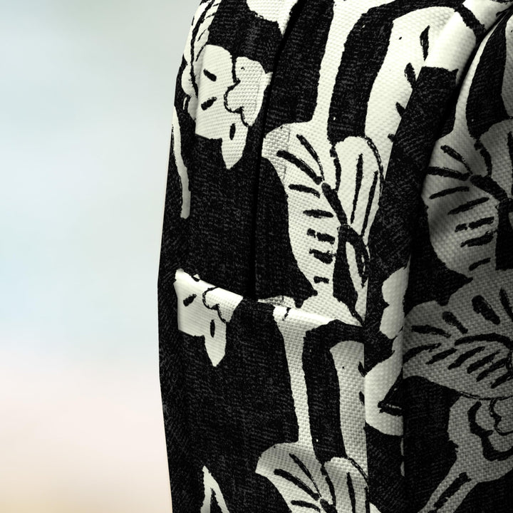 Arden Selections ProFoam Essentials Performance Outdoor Chaise Lounge Cushion 46 Ashland Black Jacobean - Diamond Home USA