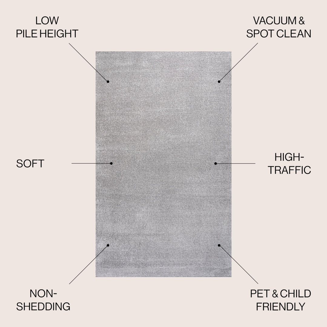 JONATHAN Y Tumbling Solid Low-Pile Area Rug