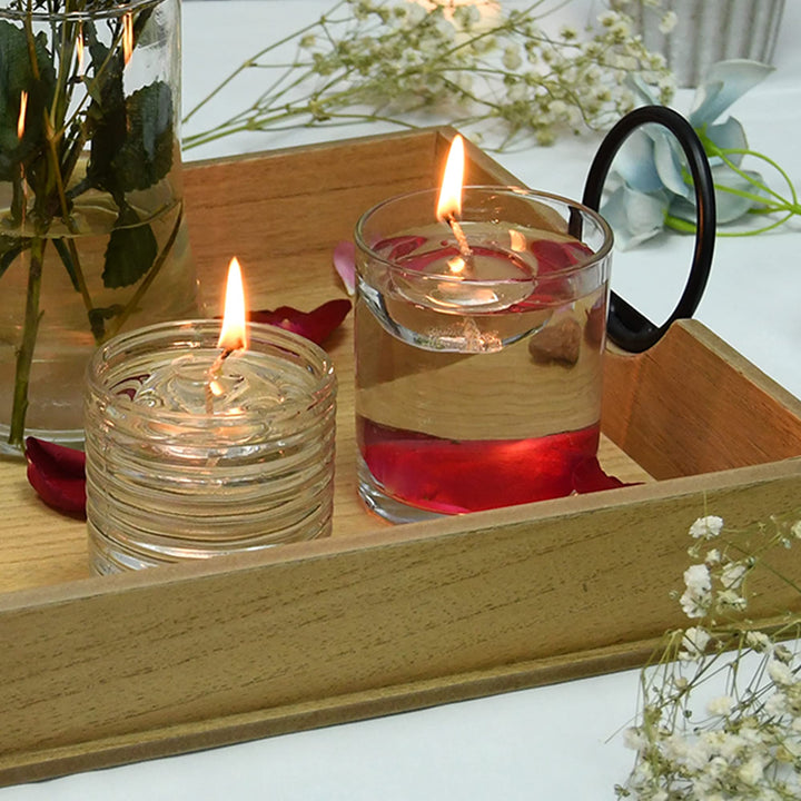 Zest Candle 12-Piece Floating Candles 1.75-Inch Clear Gel