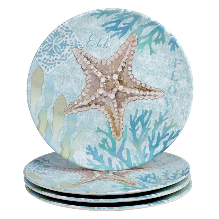 Beachcomber 12-Piece Dinnerware Set (Service for 4) Blue Multi Color White - Diamond Home USA